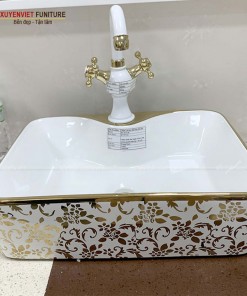Chậu rửa lavabo vuông đặt bàn XVCV36