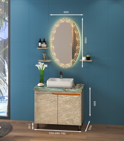 Tủ Lavabo C0269 – 13 Laminate vân đá sang trọng.