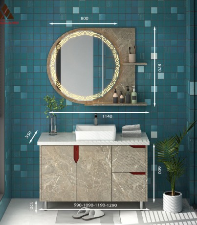 Tủ Lavabo C01109 – 13 Laminate vân đá sang trọng