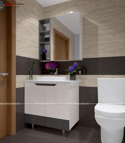 Bộ tủ chậu lavabo tông ghi XVL684