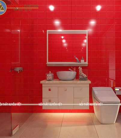 Bộ tủ chậu lavabo treo tường LBK1010 màu kem
