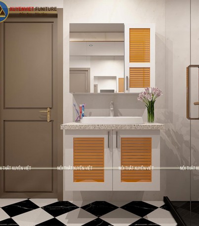 Bộ tủ lavabo bằng nhựa hiện đại LBK2025