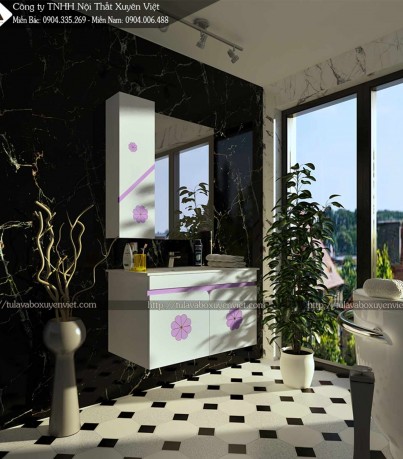 Bộ tủ lavabo có chậu liền bàn LBK225