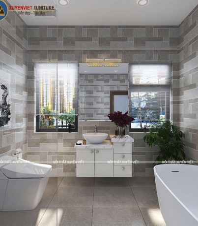 Bộ tủ lavabo đẹp XVL706 tông trắng cao cấp