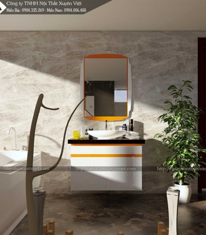 Bộ tủ lavabo treo tường LBK228 sang chảnh