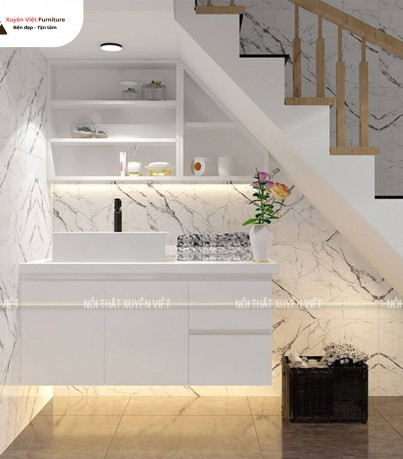 Mẫu tủ lavabo Acrylic hiện đại vô cùng lạ mắt XVL781