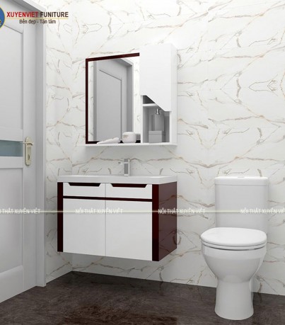 Mẫu tủ lavabo treo tường cải line siêu đẹp siêu ấn tượng XVL786