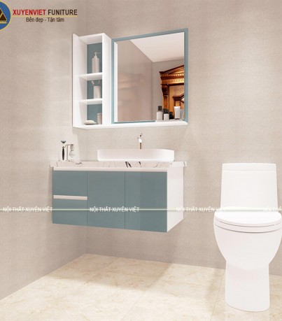 TỦ LAVABO NHỰA XVL760 XANH NGỌC CUỐN HÚT MỌI ÁNH NHÌN
