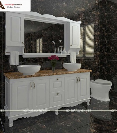 Tủ chậu lavabo cổ điển đậm chất thượng lưu-sang trọng XVL732