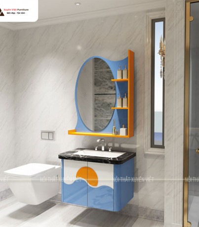 Tủ chậu lavabo lửng sơn men bóng ô tô XVL865