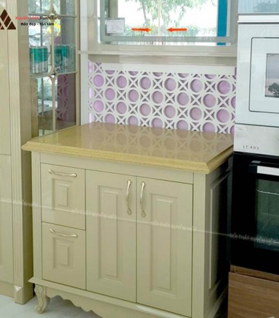 Tủ chậu nhà tắm thiết kế tân cổ điển LBK1017S