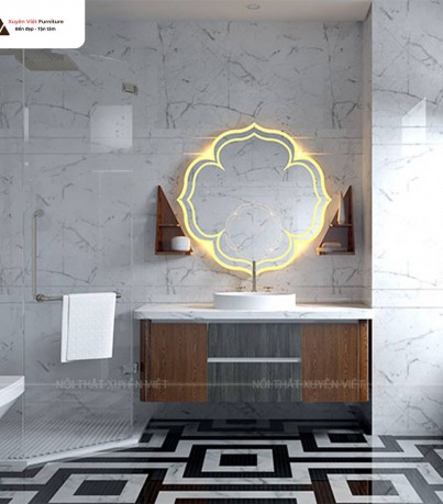 Tủ chậu phòng tắm kết hợp gương đèn led XVL843