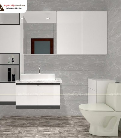 Tủ lavabo XVL831 cao cấp được làm bằng nhựa PVC đặc