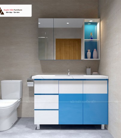Tủ lavabo chân đứng XVL893 nhà anh Hùng - Hà Nội