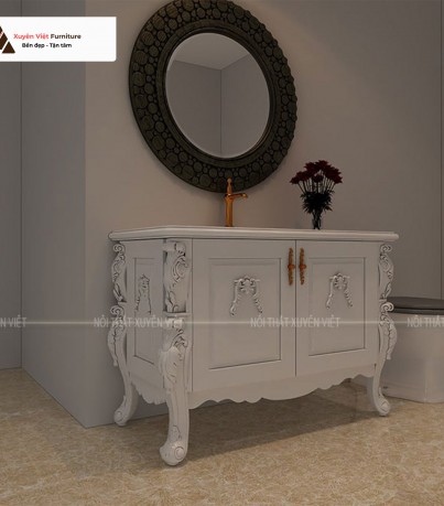 Tủ lavabo cổ điển chân đứng XVL794 mang phong cách Hoàng Gia