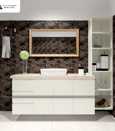 Tủ lavabo có tủ cột rộng XVL646