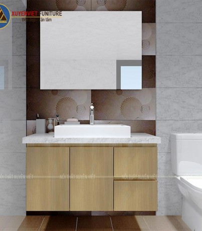 Tủ lavabo giả vân gỗ XVL881 nhà anh Đồng quận 2