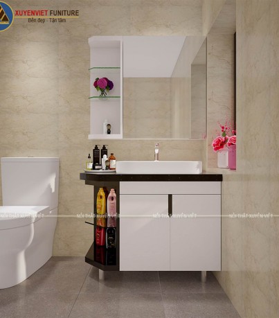 Tủ lavabo hiện đại tông đen trắng LBK2038