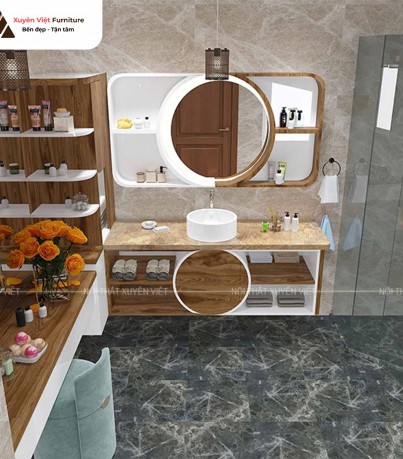 Tủ lavabo laminate treo tường XVL839
