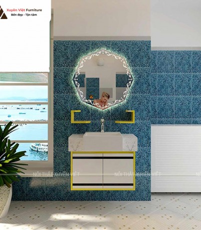 Tủ lavabo nhựa XVL873 sơn men chịu nước tốt