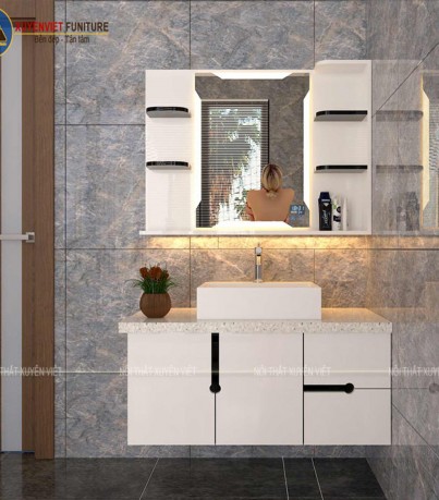 Tủ lavabo nhựa cao cấp sơn men bóng ô tô XVL877