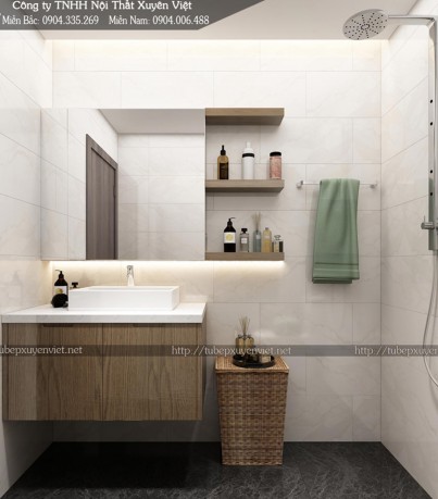 Tủ lavabo phủ laminate siêu bền XVL 682