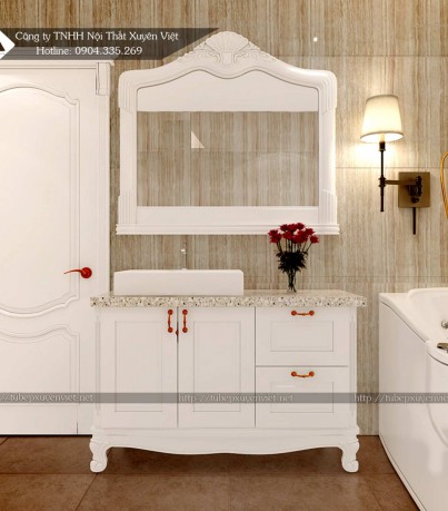 Tủ lavabo tân cổ điển sang trọng XVL630