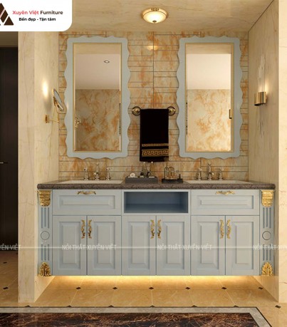 Tủ lavabo tân cổ điển sang trọng XVL675