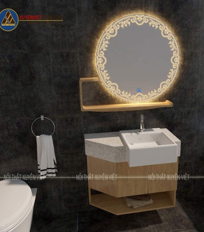 Tủ lavabo treo tường phủ lamiante XVL868