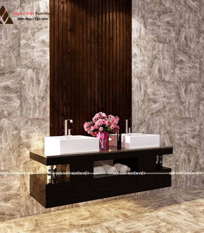 Xu hướng mới của bộ tủ chậu lavabo đôi XVL798 cho phòng tắm