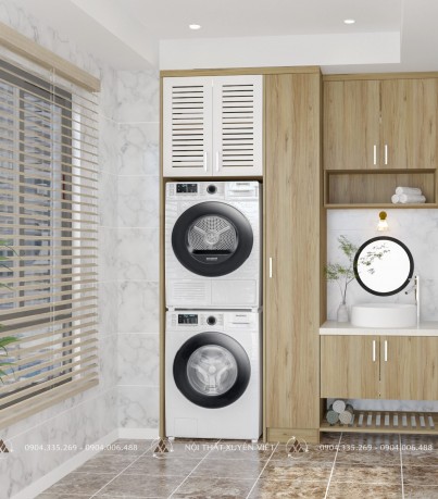 Tủ máy giặt vân gỗ mã XVTMG-030