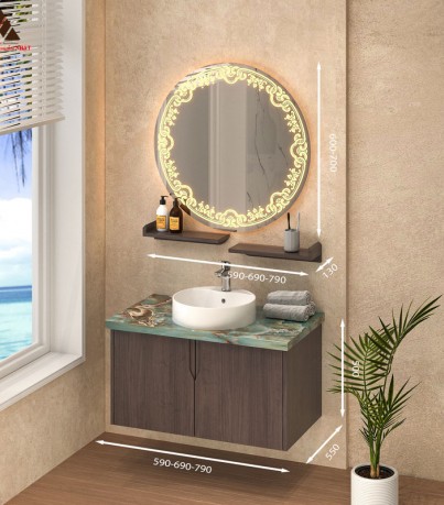 Tủ Lavabo treo tường T0179-10 phủ Laminate cực sang trọng