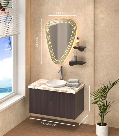 Tủ Lavabo treo tường T0169-12 Laminate cực hiện đại