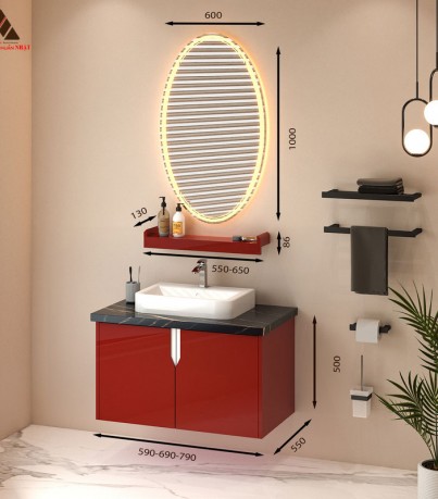 Tủ Lavabo treo tường T0169 - 7 màu đỏ đun quyến rũ