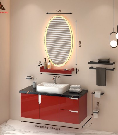 Tủ Lavabo  T01129 - 7 tone màu đỏ quyến rũ