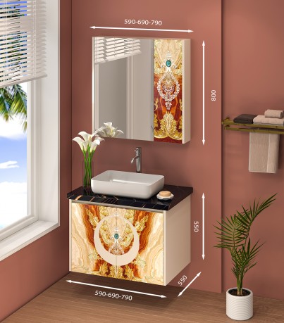 Tủ Lavabo treo tường 4.0 T0469 – 15 hoạ tiết hồi màu tranh 3D ấn tượng