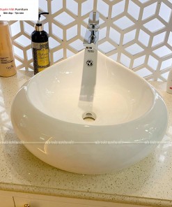 Chậu rửa lavabo đặt bàn hình giọt nước XVCT19