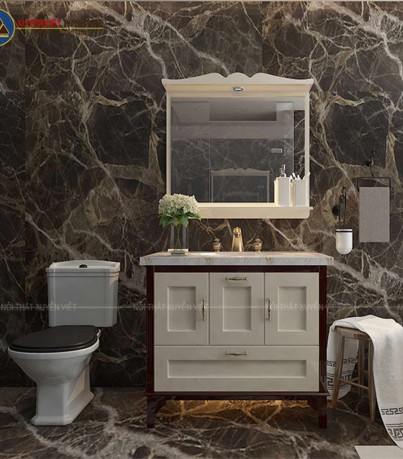 Bộ tủ lavabo cổ điển đẹp hiện đại LBK1020