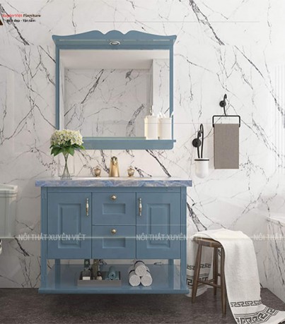 Tủ lavabo bằng nhựa PVC tân cổ điển LBK1019