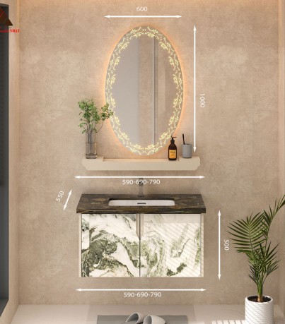 Tủ Lavabo treo tường 3D mã T0169-15 ấn tượng